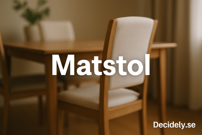 Bästa Matstol – Bäst i Test 2025